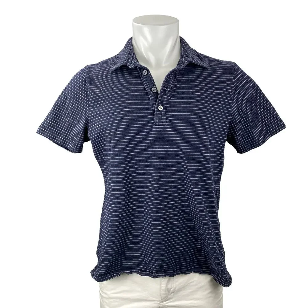 Banana Republic Relwen Jersey Men's Stripe Short Sleeve Classic Polo Shirt Top M